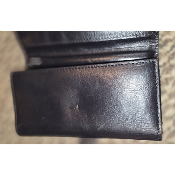 Patricia Nash Annesley Embossed Black Leather Wallet Wristlet Clutch Purse Boho - Picture 3 of 7